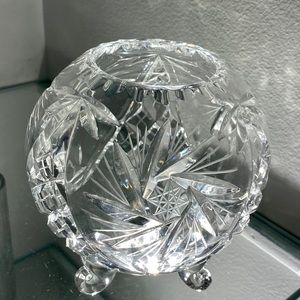 crystal rose bowl
